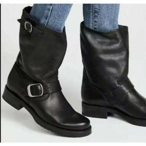 Frye Womens 10B Black Leather Slouchy Veronica Sho